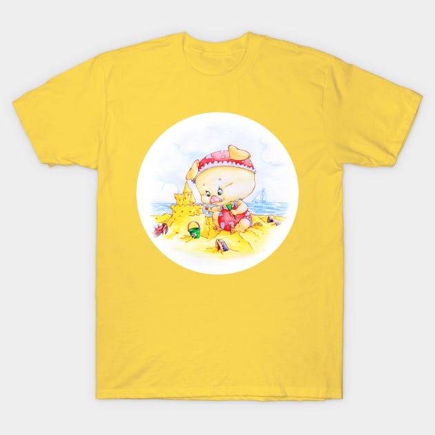 CUTE BABY PIG ADORABLE BABY ANIMAL T-Shirt by ReignGFX